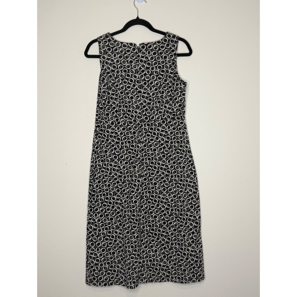 Hanna Andersson Black White‎ Geometric Circle Print Sleeveless Sheath Dress Sz 6